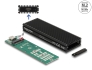 42004 Delock Externí kombinované pouzdro USB Type-C™ pro M.2 NVMe PCIe nebo pro SATA SSD
