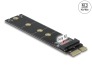 64105 Delock PCI Express x1 till M.2 Key M-adapter