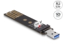 64197 Delock Kombo Konverter för M.2 NVMe PCIe eller SATA SSD med USB 3.2 Gen 2