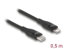 86636 Delock Καλώδιο δεδομένων και φόρτισης USB Type-C™ προς Lightning™ για iPhone™, iPad™ και iPod™ μαύρο 0,5 μ MFi
