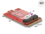 63909 Delock Προσαρμογέας Mini PCIe > Θύρα M.2 Key E