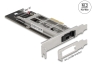 47003 Delock Mobilt rack PCI Express-kort för 1 x M.2 NMVe SSD - lågprofilformfaktor