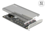 89044 Delock PCI Express x16 Card - 4 x belső NVMe M.2 M-kulcs