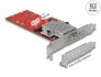 90305 Delock PCI Express x8 Card - 2 x belső NVMe M.2 M-kulcs - alacsony profilú formatényező