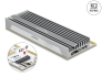 90566 Delock Carte PCI Express x16 (x4 / x8) vers 1 clé NVMe M.2 M avec illumination à LED