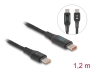 88136 Delock Datový a rychlonabíjecí kabel USB 2.0 ze zástrčkového rozhraní USB Type-C™ na zástrčkové rozhraní PD 3.1, 140 W, s indikací výkonu, 1,20 m