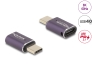 60286 Delock USB Adaptér 40 Gbps USB Type-C™ PD 3.1 240 W samec na port samice 8K 60 Hz kovová