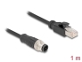 80809 Delock M12 Cable A-coded 8 pin male to RJ45 male PVC 1 m