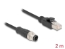 80810 Delock M12 Cable A-coded 8 pin male to RJ45 male PVC 2 m