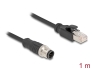 80850 Delock M12 Cable D-coded 4 pin male to RJ45 male PVC 1 m