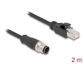80851 Delock M12 Cable D-coded 4 pin male to RJ45 male PVC 2 m