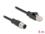 80852 Delock M12 Cable D-coded 4 pin male to RJ45 male PVC 5 m