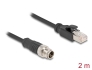 80867 Delock M12 Cable X-coded 8 pin male to RJ45 male PVC 2 m