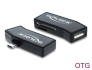 91730 Delock Micro USB OTG-kortläsare + 1 x USB-port