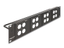 88195 Delock D-Type 19″ Patch Panel with 4 D-Type plates 86 x 86 mm and 4 ports 2U black