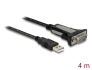 66323 Delock Adapter USB 2.0 Typ-A zu 1 x Seriell RS-232 DB9 4 m 