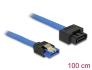84975 Delock Extension cable SATA 6 Gb/s receptacle straight > SATA plug straight 100 cm blue latchtype