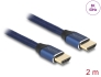 85447 Delock Ultra High Speed HDMI-kabel 48 Gbps 8K 60 Hz blå 2 m certifierad