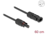 60675 Delock Płaski kabel solarny DL4 męski na żeński, 60 cm, czarny