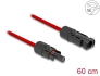60674 Delock Płaski kabel solarny DL4 męski na żeński, 60 cm, czerwony