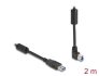 81105 Delock Cablu USB 5 Gbps Tip-A tată la Tip-B tată 90° unghiular în sus 2 m
