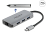 63252 Delock USB 3.2 Gen 1-hubb med 4 portar, Gigabit LAN och PD