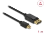 82698 Delock Cable Mini DisplayPort 1.2 male > DisplayPort male 4K 60 Hz 1.0 m