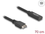 85666 Delock USB 10 Gbps Cable Type-E Key A 20 pin male to USB Type-C™ female 70 cm