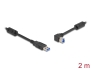 81101 Delock USB 5 Gbps kabel Typ-A samec na Typ-B samec 90° zahnutá doleva 2 m
