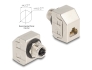 60685 Delock M12 Adapter X-coded 8 pin female to RJ45 jack Cat.6A STP metal