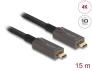 84179 Delock Aktives Optisches USB-C™ Video + Daten + PD Kabel 15 m