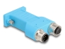 60665 Delock D-Sub 9 female to M12 male and female 5 pin A-coded CAN bus splitter 180° blue