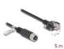 80430 Delock M12 Kabel A-kodiert 8 Pin Buchse zu RJ45 Stecker mit Schrauben Cat.5e FTP 5 m schwarz