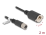 80461 Delock Cablu M12 cu cod X 8 pini mamă la RJ45 mamă pentru instalare Cat.6A S/FTP 2 m negru