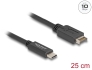 85528 Delock USB 10 Gbps Kabel, USB Type-E, Key A, z 20 pinové zástrčky na zástrčku USB Type-C™, 25 cm