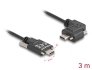 80958 Delock Cablu USB 2.0 USB Type-C™ tată cu șuruburi la USB Type-C™ tată cu șuruburi în unghi spre stânga / dreapta PD 3.0 60 W 3 m