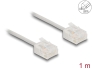 80758 Delock RJ45 Network Cable Cat.6 UTP Ultra Slim 1 m grey with short plugs