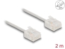 80759 Delock RJ45 Network Cable Cat.6 UTP Ultra Slim 2 m grey with short plugs