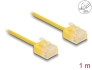 80899 Delock RJ45 Network Cable Cat.6 UTP Ultra Slim 1 m yellow with short plugs