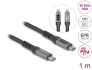 86067 Delock USB 40 Gbps Data and Fast Charging Coaxial Cable 1 m 8K 60 Hz USB PD 3.1 Extended Power Range 240 W