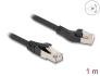 80752 Delock RJ45 Network Cable Cat.8.1 S/FTP plug 45° left angled to plug straight up to 40 Gbps 1 m black