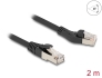 80753 Delock RJ45 Network Cable Cat.8.1 S/FTP plug 45° left angled to plug straight up to 40 Gbps 2 m black