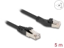 80755 Delock RJ45 Network Cable Cat.8.1 S/FTP plug 45° left angled to plug straight up to 40 Gbps 5 m black