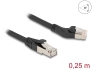 80582 Delock RJ45 Network Cable Cat.6A S/FTP plug 45° left angled to plug straight 0.25 m black