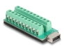 67189 Delock USB type-E Key A female to Terminal Block Adapter 20 pin