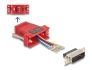 67084 Delock D-Sub 15 pin male to RJ12 female Assembly Kit red