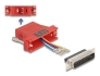 67094 Delock D-Sub 25 pin male to RJ12 female Assembly Kit red