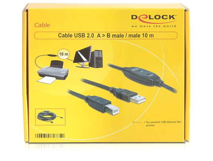Delock Cable Easy USB 2.0-A  B Plug/Plug 3 m