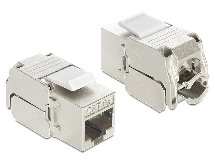 CCBW89355GY - Telefonici e Rete - elettronicadefilippo srl - Connettori RJ45  per cavi di rete CAT6 - Placcato oro - 10 pz. - PVC