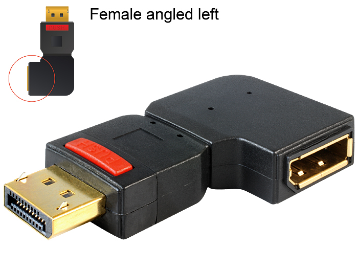 Delock Products 65377 Delock Adapter DisplayPort male > DisplayPort female  angled left